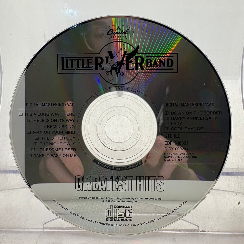 Little River Band Greatest Hits CD Capitol Records CDP 546021 DIDY 000244 1982